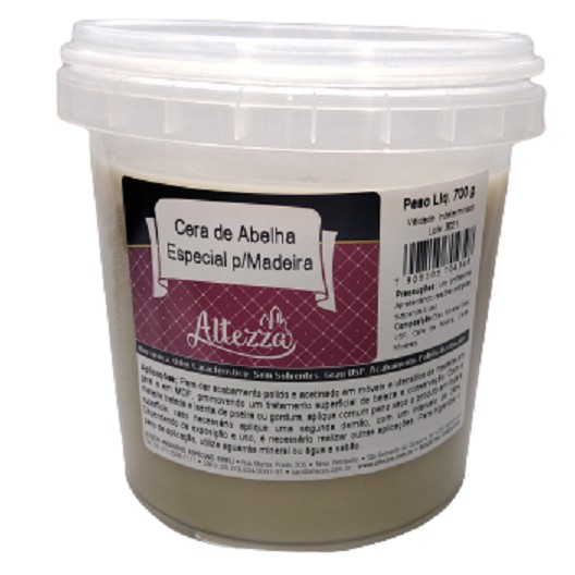 Cera de Abelha 700 grs Para Tabua de Carne, Gamelas e Balcão de Cozinha de madeira