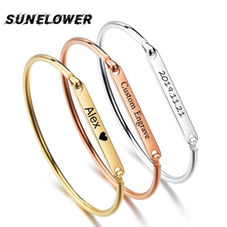 Pulseira Feita À Mão Com Nome Gravado Em Aço Inoxidável em Oferta na Shopee