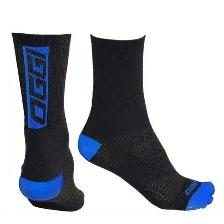 Meia Ciclismo Ciclista Oggi Azul Original Cano Médio Bike Veste 35/39br