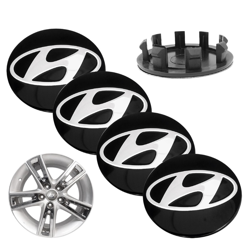 Kit 4 Calotinhas Central Tampinha para Roda Original do i30 até 2012