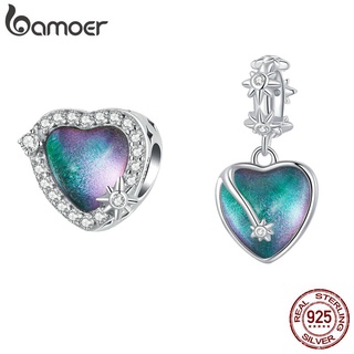 Bamoer Beads Pingentes De Coração De Prata 925 Sorte Para Colar/Pulseiras Diy