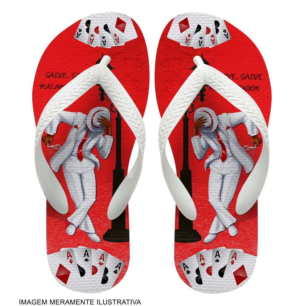 Chinelo umbanda Zé Pilintra salve malandragem F.VERM em Oferta na Shopee