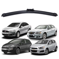 Par Palheta Limpador Parabrisa Dianteiro Linea Punto Omega Sonic Peugeot 208