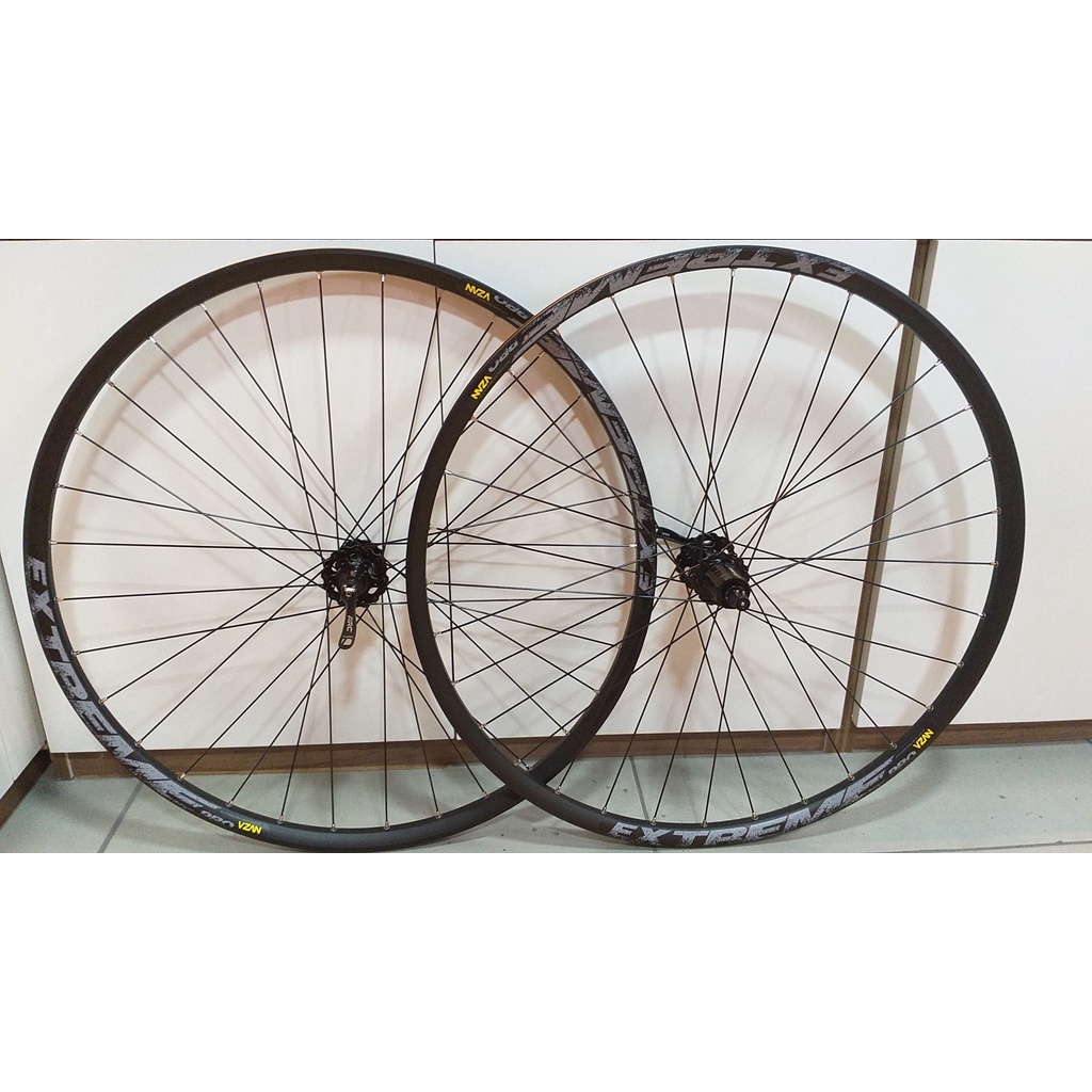 Par de Rodas / Roda 29" Vzan Extreme Pro + cubos ARC MT006 Rolamentado + Raios Richman Inox