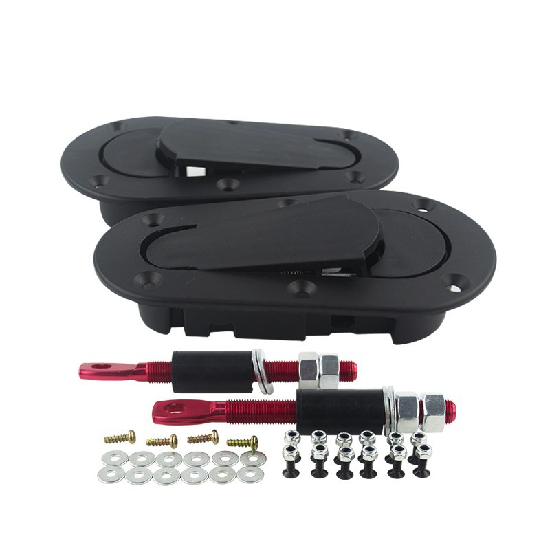 Universal Car Racing Capô Pino De Corrida Mais Kit De Trava De Montagem Embutida Acessórios De Modificação De Carro