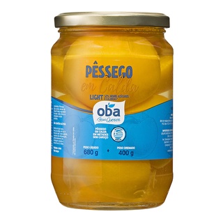 Pêssego Grego Em Calda Light Oba Bem Querer 680 G