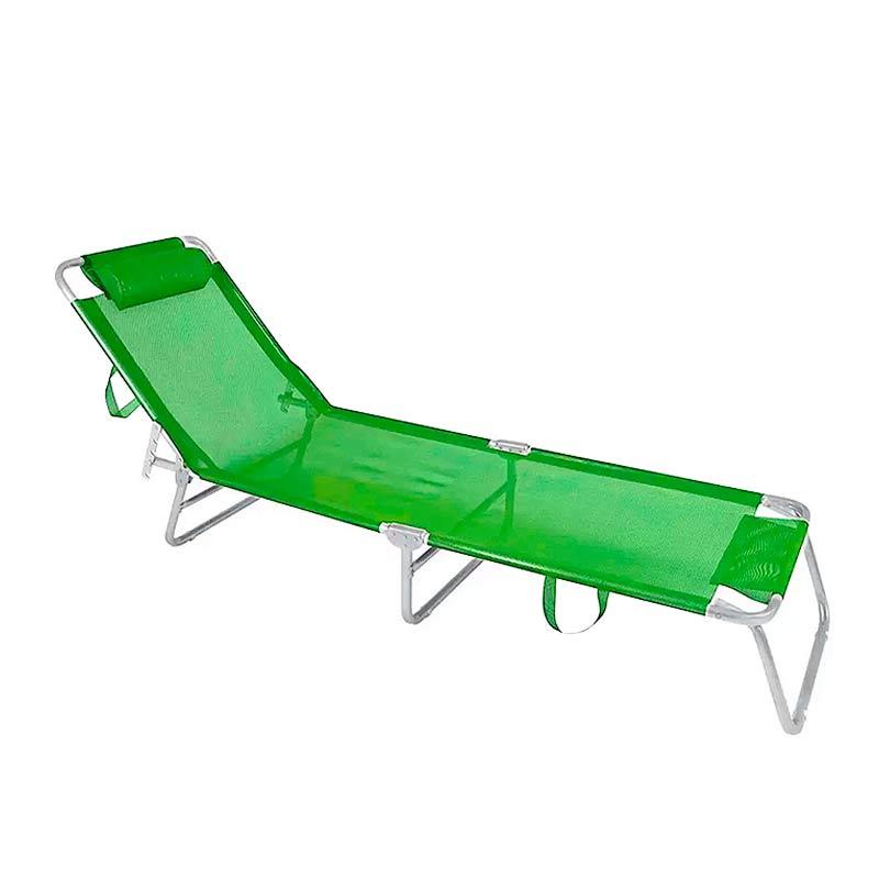 Cadeira Espreguiçadeira Praia em Alumínio 100KG Verde CAD0713 BOTAFOGO em Oferta na Shopee