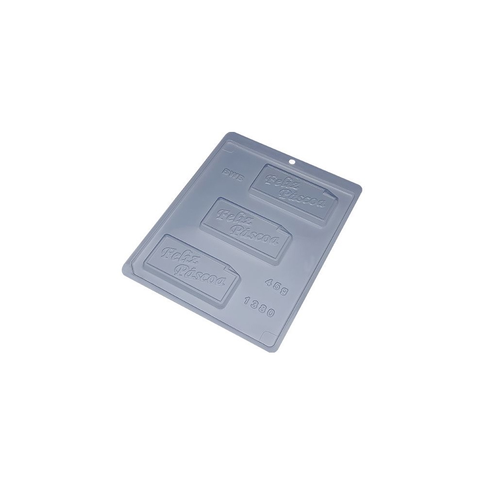 Forma de Acetato Placa 45g Feliz Páscoa - BWB Rizzo Confeitaria em Oferta na Shopee