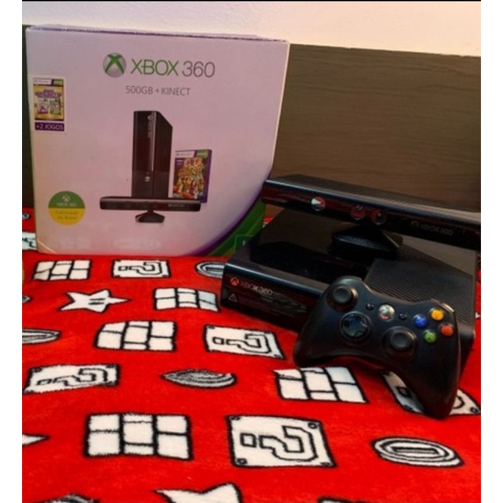 Xbox 360 Super Slim Desbloq + kinect + Controle sem fio