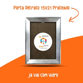 Porta Retrato Prata Escovado 15x21 em Oferta na Shopee