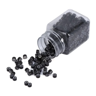 500 Unidades De Microlink Com Silicone Para Alongamento de cabelo e Mega Hair 0.5 mm