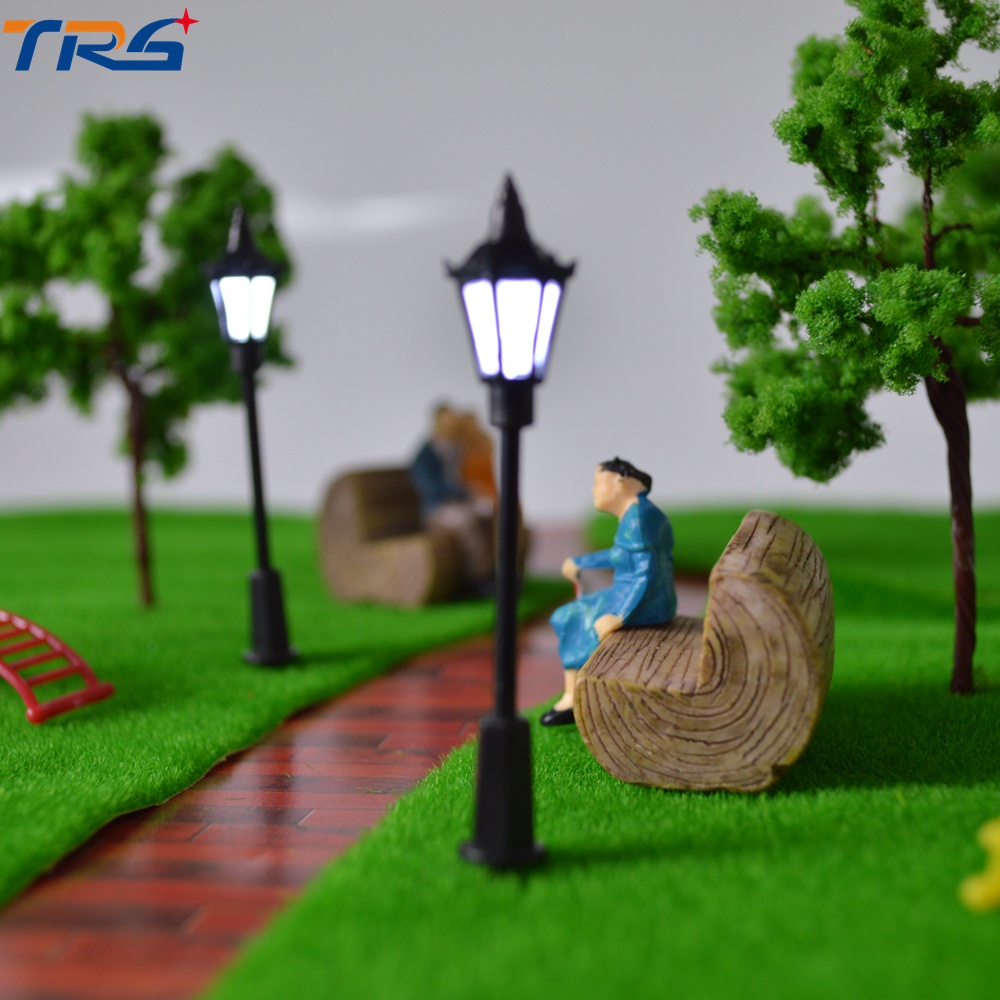 5 Mini Postes De Luz Led Praça Maquetes Terrário Modelismo Ferreomodelismo 7 Cm