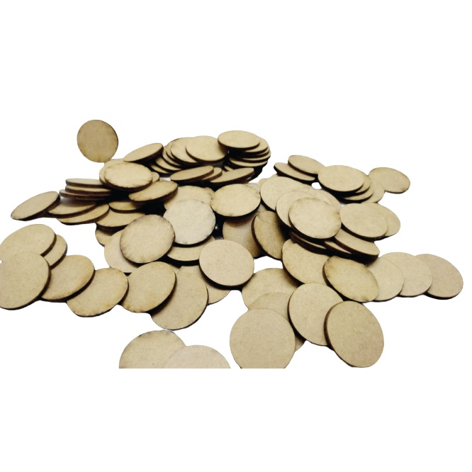 Kit 25 Círculos 4,2 cm varias utilidades MDF cru