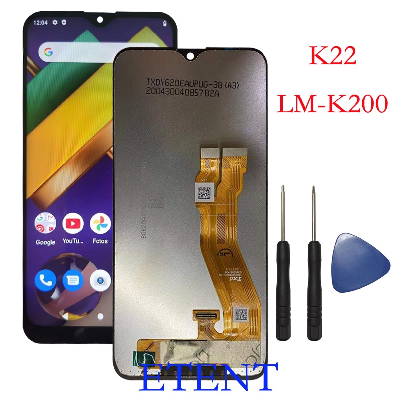 Tela Frontal Display LCD Touch Completo Compativel LG K22 K22+ K22 Plus K200