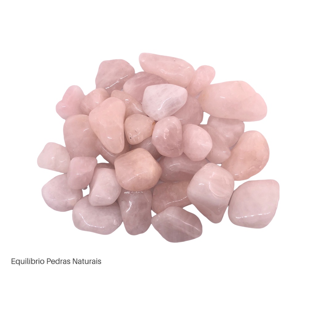 Pedra Natural Quartzo Rosa Rolada Polida 2-3cms - 500g