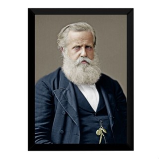 Quadro Foto Colorizada Rara Dom Pedro Ii Grande 21 em Oferta na Shopee