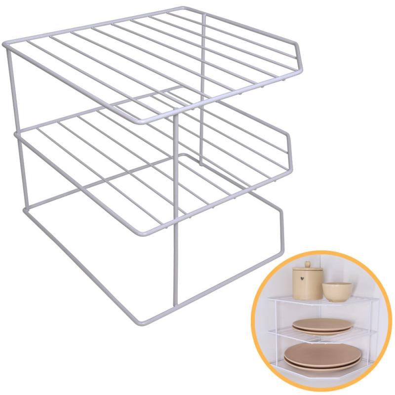 Organizador Porta Pratos Horizontal Viena 3 Níveis em Aço BEL