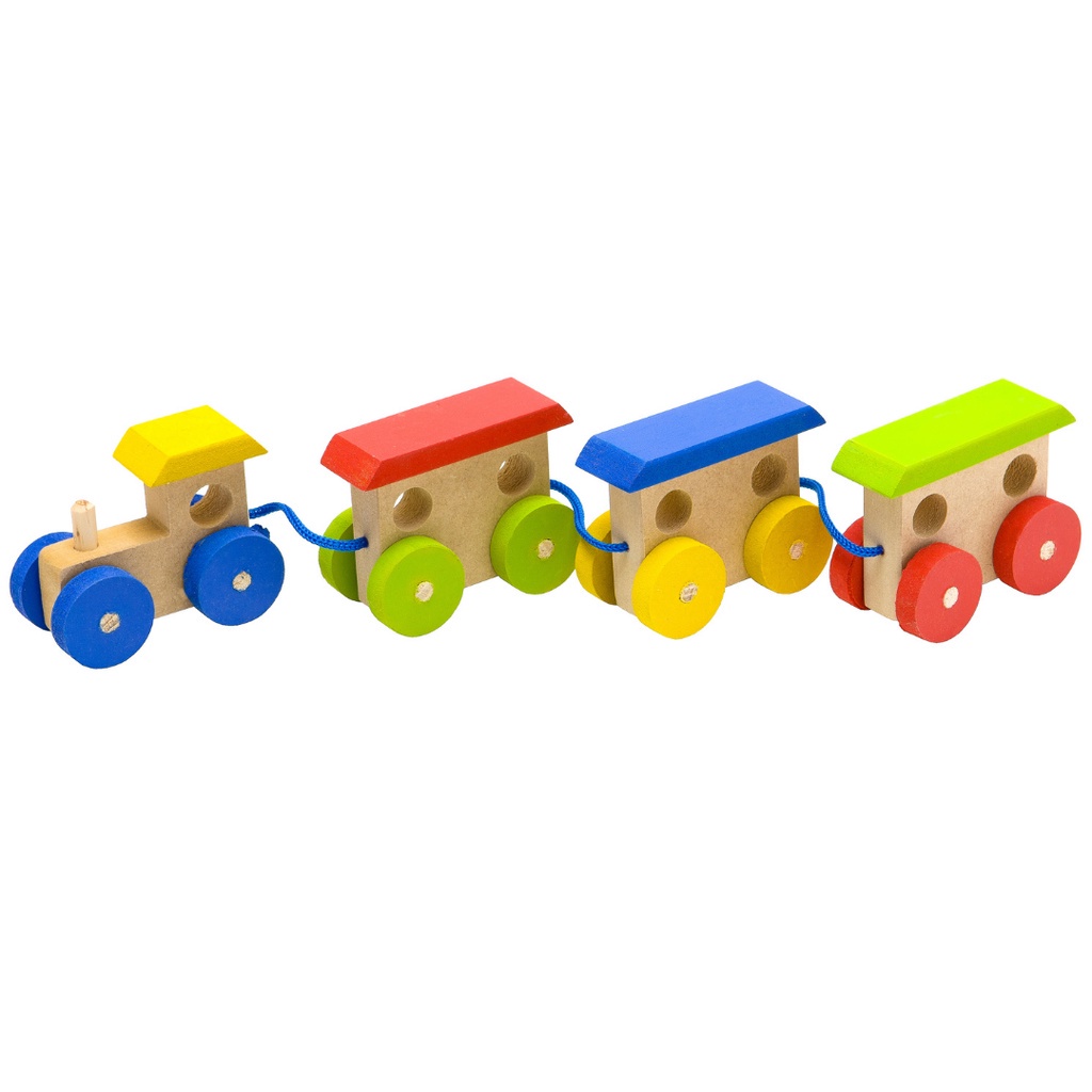 Trenzinho Educativo Madeira Colorido Educativo Pedagógico P em Oferta na Shopee