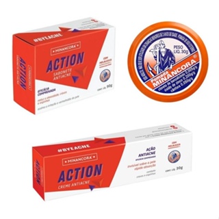 Kit Minancora  Anti Acne:  Creme + Sabonete + Pomada em Oferta na Shopee