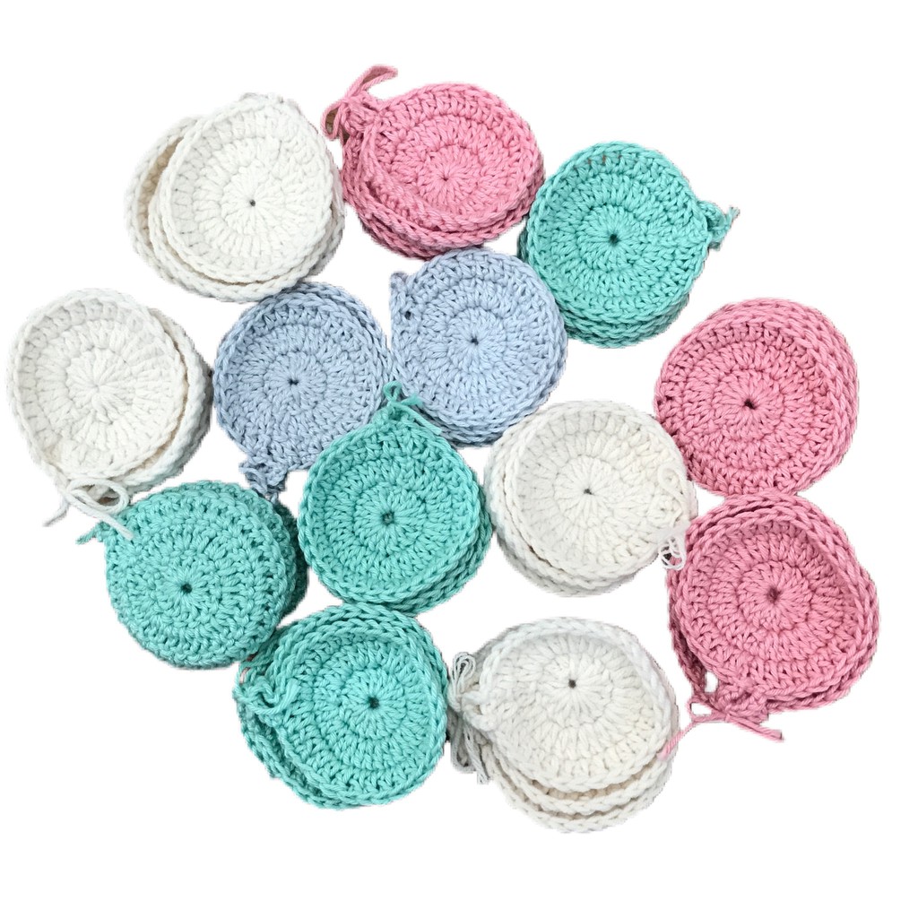 Ecopads KIT com 4 Peças - Face scrubbie/Face washer/discos reutilizáveis  demaquilante, discos de limpeza reutilizáve Novos e de Qualidade.