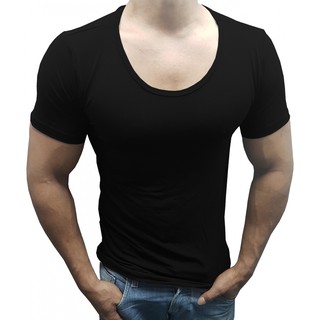 Camiseta Masculina Básica Gola Canoa Manga Curta