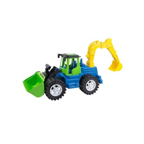 Brinquedo Retroescavadeira Articulável Carregador Frontal Máquina Construção 46cm