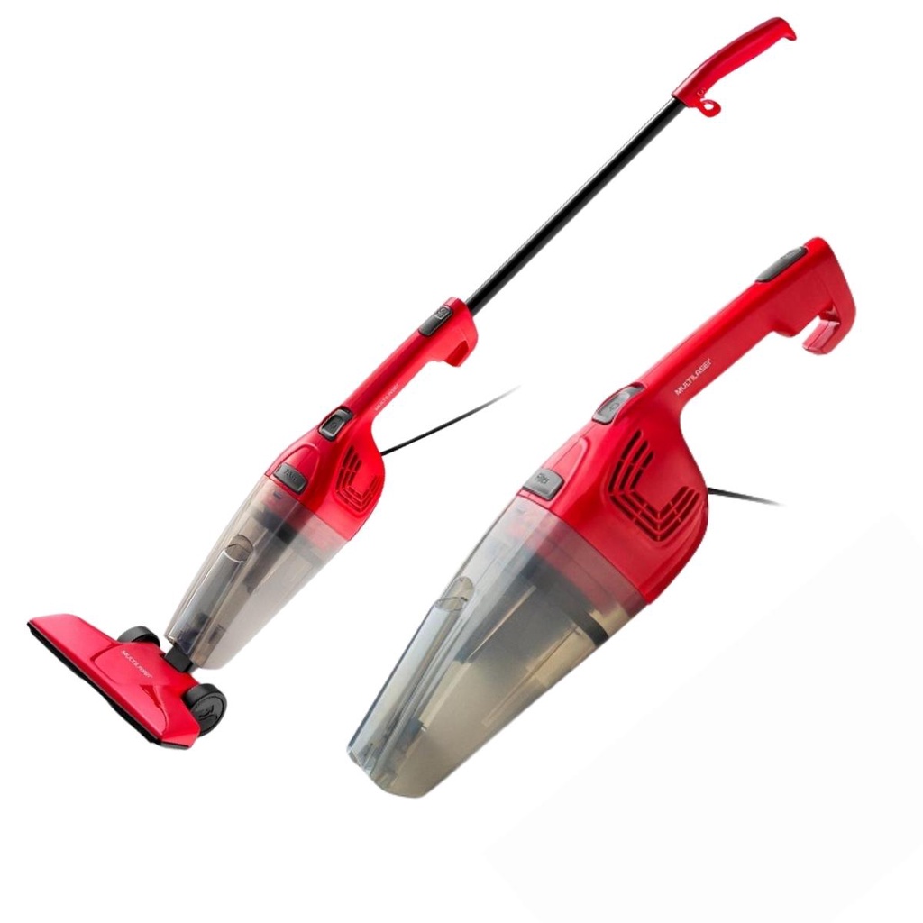 Aspirador de Pó Vertical 2em1 Fio Grande Vermelho Multilaser