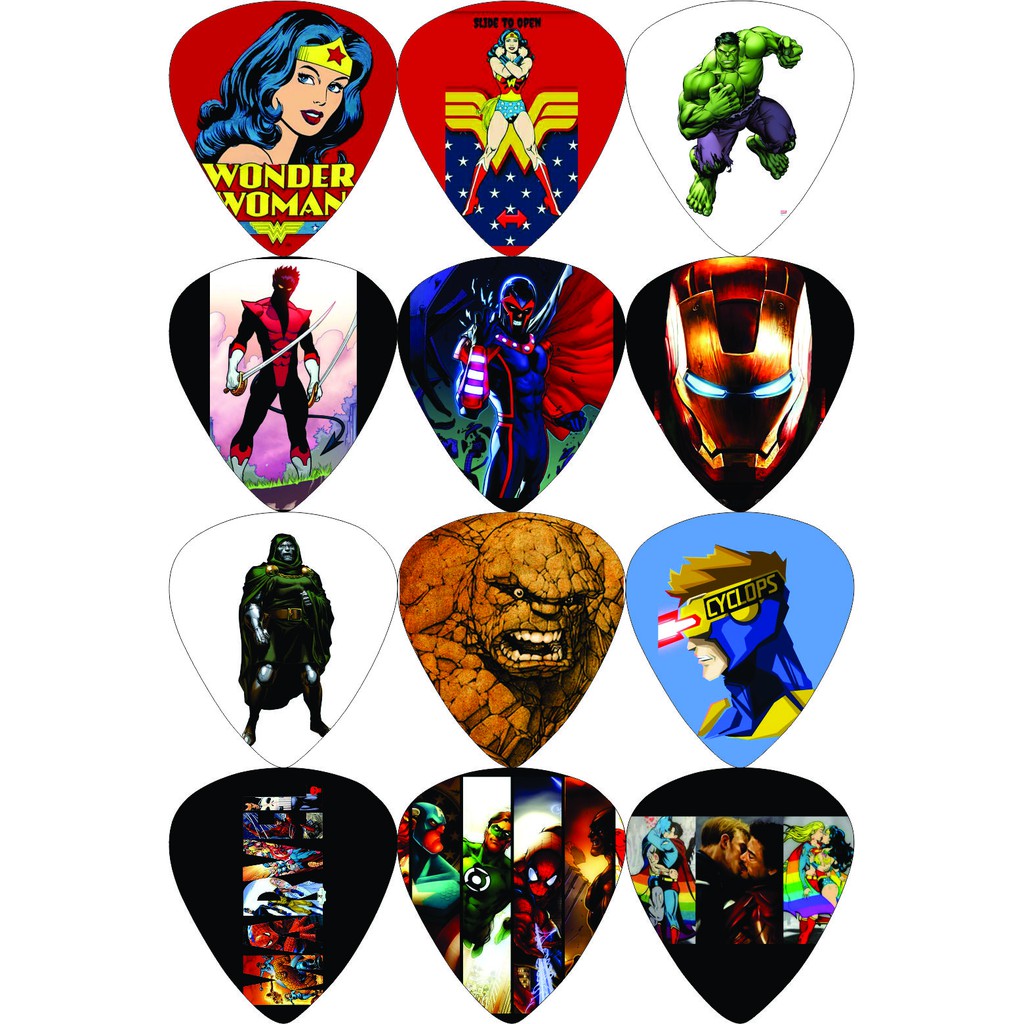 28 palhetas marvel em Oferta na Shopee