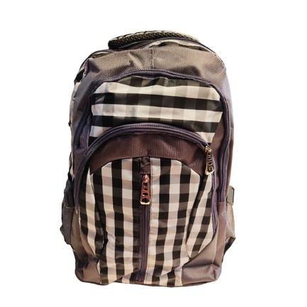 Mochila Escolar Unissex Xadrez Reforçada | Grande, Resistente, Vários Bolsos, Para Escola/Trabalho