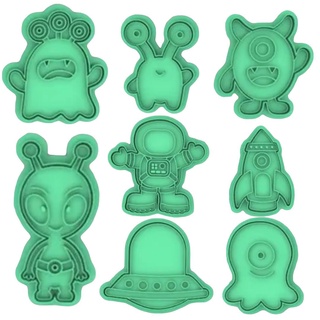 Cortador Astronauta Foguete Espaço Lua Alien Alienigena Pirulito Biscoito Cookie Pasta Festa Decoração ESCOLHA