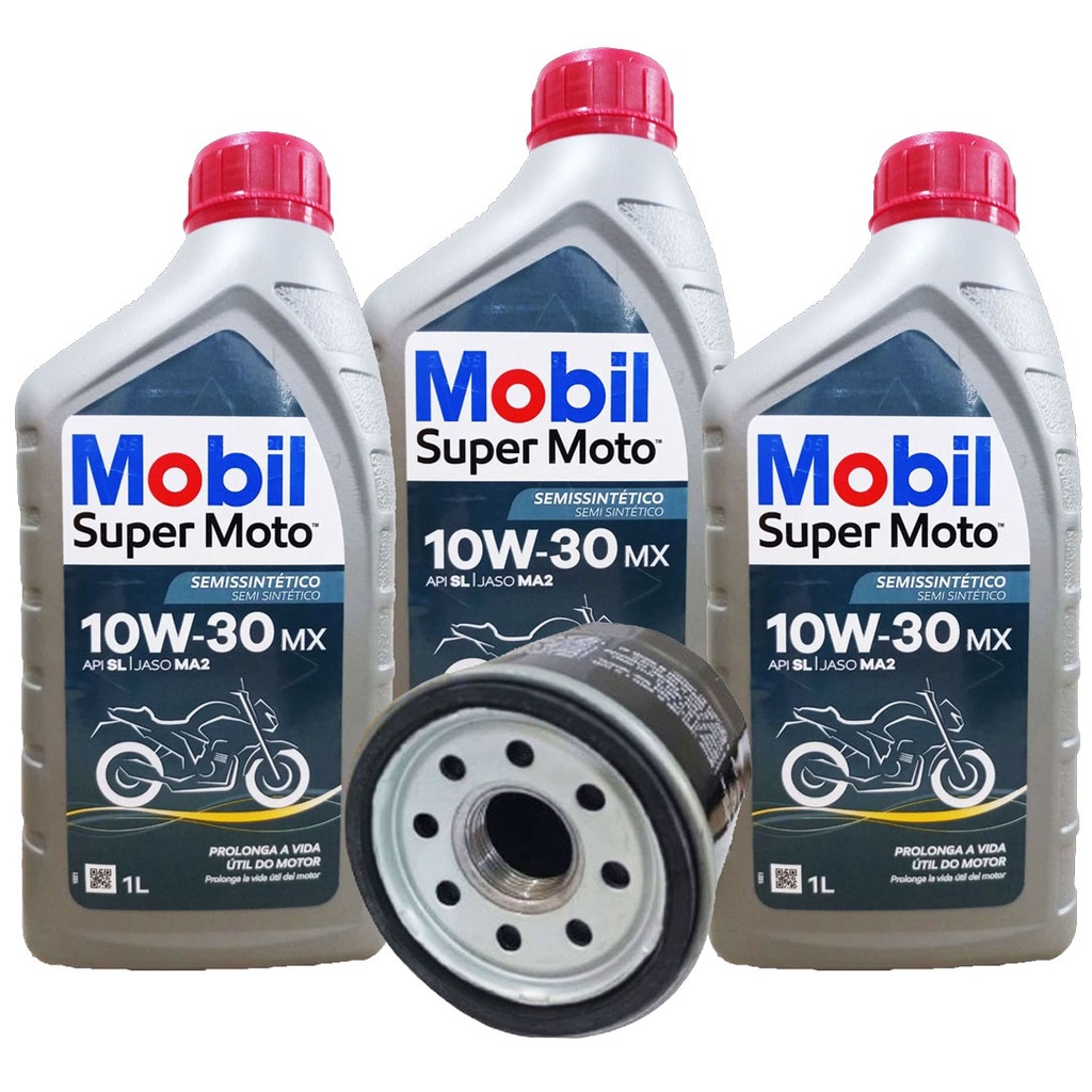Troca de Óleo Cb 500x / Cb 500f / Cbr 500r Mobil 10w30 + Filtro em Oferta na Shopee
