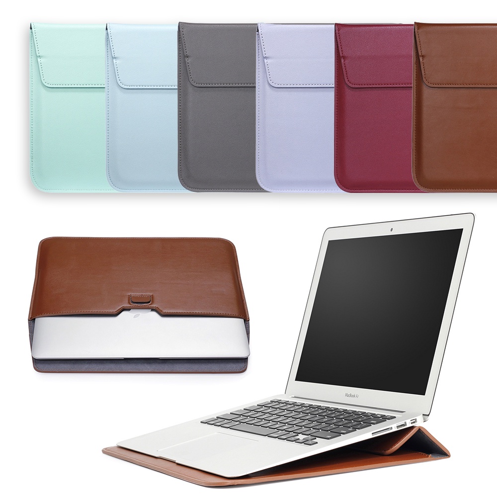 Bolsa De Couro Para Laptop + Suporte Compatível Com MacBook Neo 13 Polegadas Pro