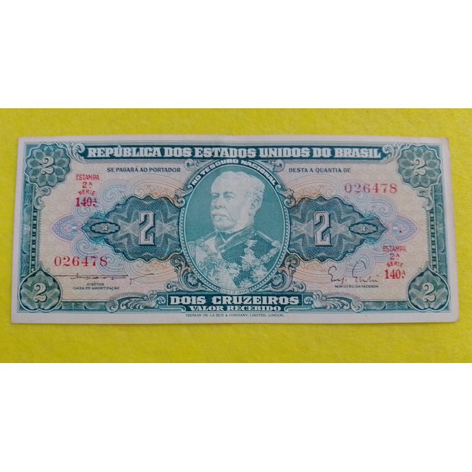 Cédula C061 2 CRUZEIROS DUQUE DE CAXIAS SOBERBA ( Item de Coleção )