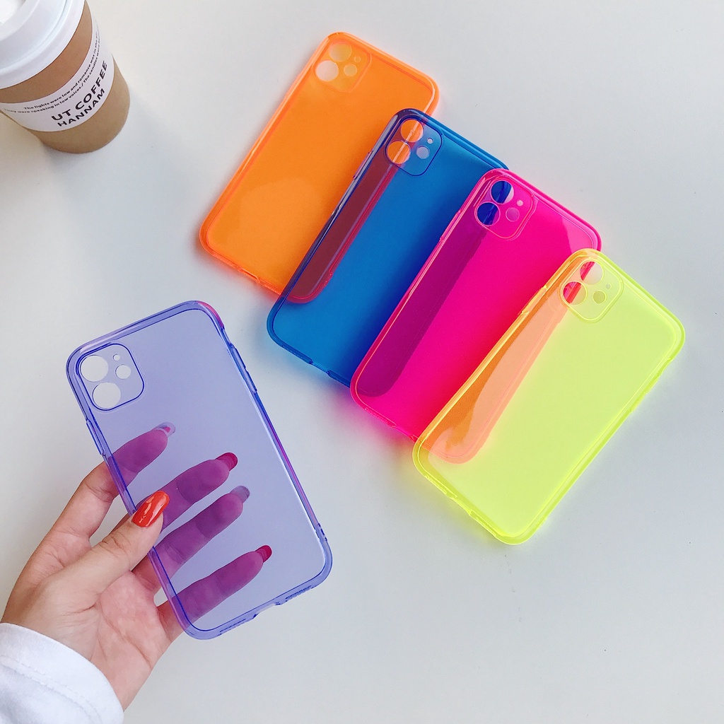 Capa De Silicone Transparente De Cor Ultrafina Pastel Para iPhone 18 17 Air 16E 15 Plus 14 13 Mini 12/11 Pro Max