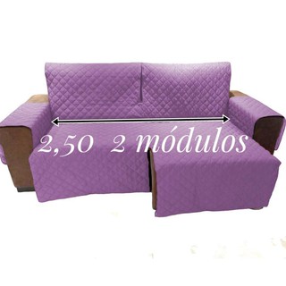Protetor De Sofa 2,50 2 Modulos no assento(sem contar os braços) Retratil E Reclinavel