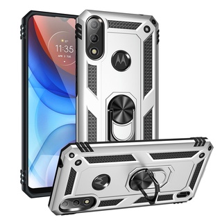 para Motorola Moto Edge 2021 E6i E6S E7+ E7 Power 2021 E7i Power capa de anel magnético à prova de choque de telefone Kickstand