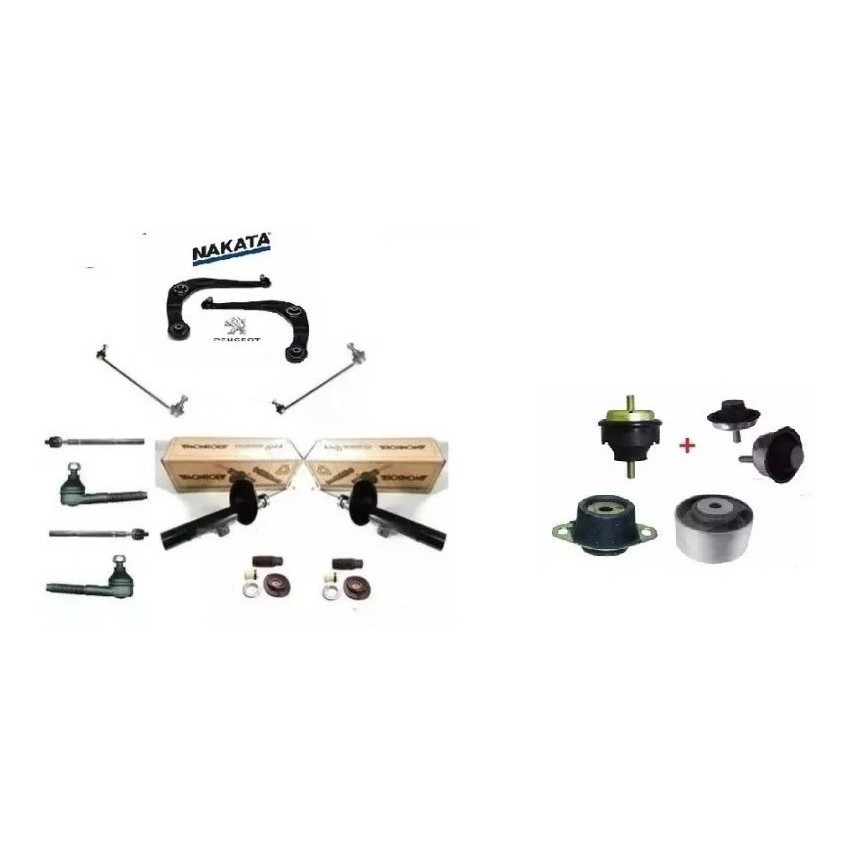 Par Amortecedor Monroe Bandeja Coxim Motor Peugeot 206/207