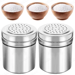 Kit 2 Saleiro Pimenteiro Porta Tempero Sal Pimenta Aço Inox