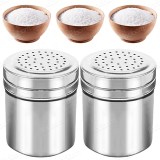 Kit 2 Saleiro Pimenteiro Porta Tempero Sal Pimenta Aço Inox