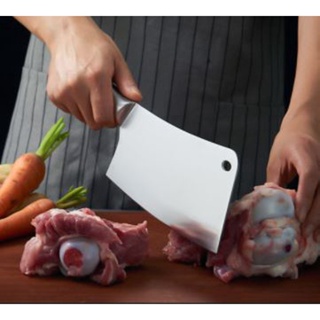 Faca Cutelo Machadinha Inox Corta Osso C/Furo. em Oferta na Shopee