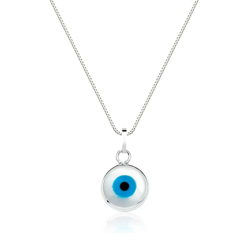 Colar feminino Olho grego a prata 925 c/garantia
