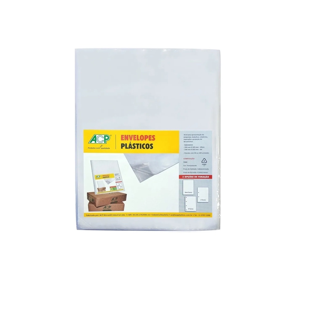 Saco Plástico A4 Sem Furo 0.06 Micras 100 Unidades Acp em Oferta na Shopee