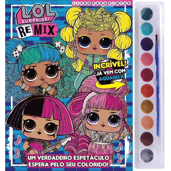 LOL Surprise Livro para Pintar com Aquarela em Oferta na Shopee