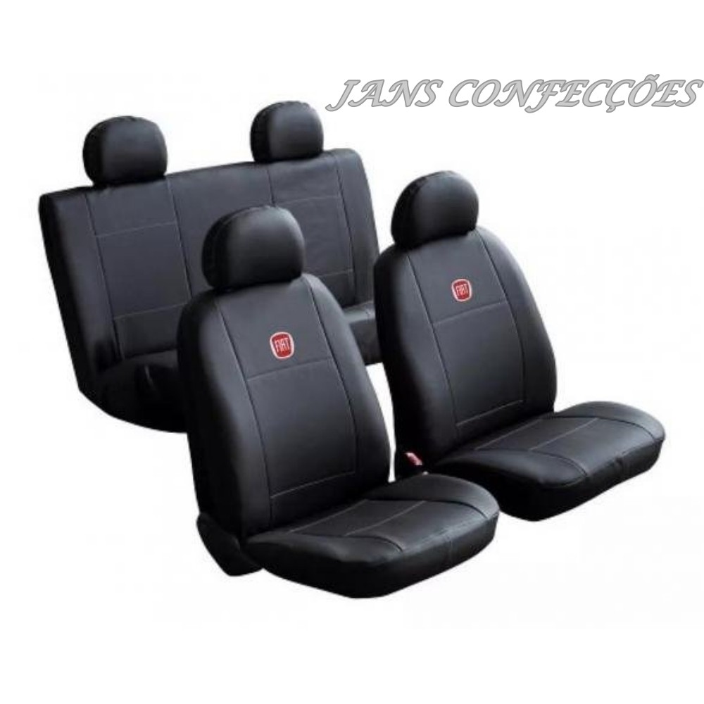 Jogo De Capa Couro Para Banco Carro Fiat Palio - Fiat Uno - Fiat Siena - Fiat Strada Cabine Dupla 96 97 98 99 2000 01 02 03 04 05 06 07 08 09 10 11 12 13 14 15 16