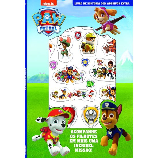 Patrulha Canina - Livro de História com Adesivos em Oferta na Shopee