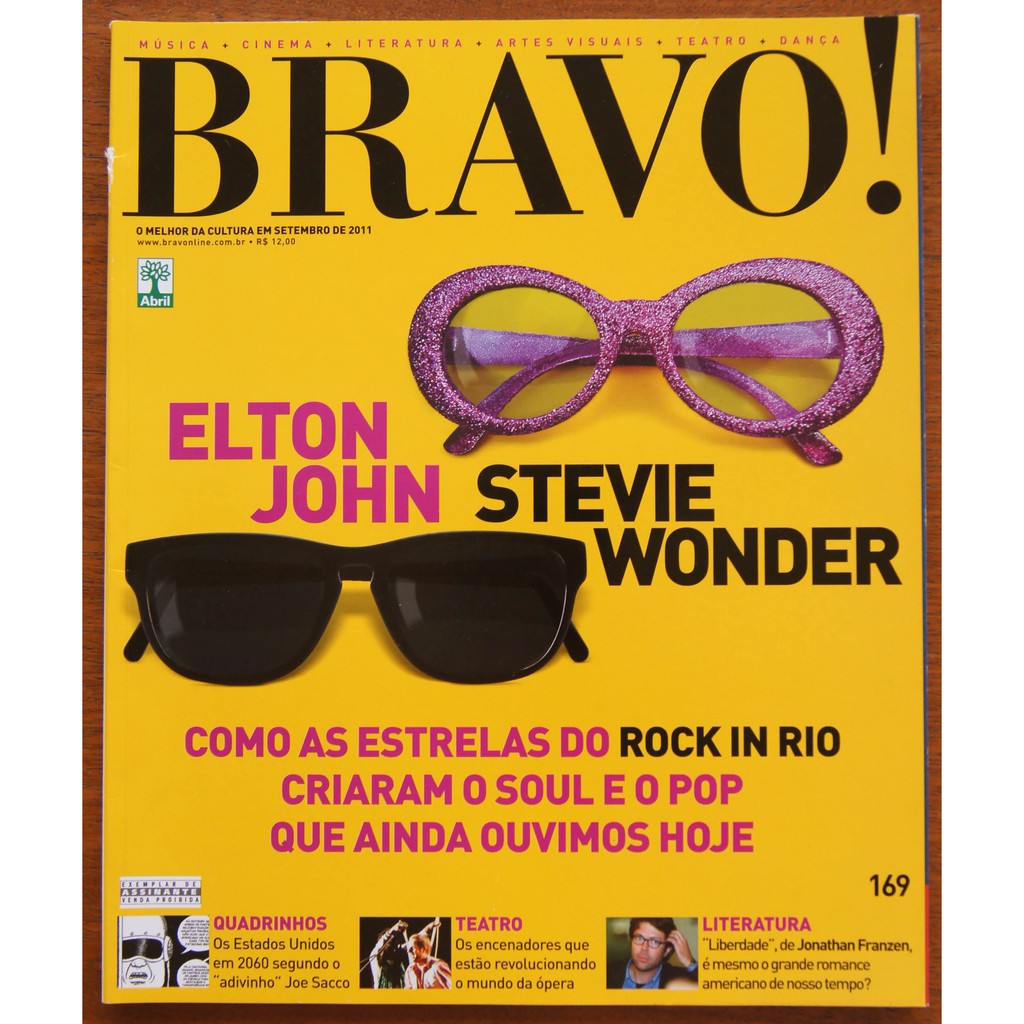 Revista Bravo Nº 169 Elton John Stevie Wonder Joe Sacco