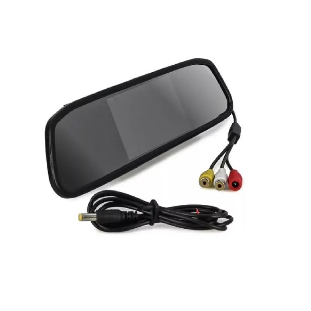 Retrovisor Sobrepor Interno Com Monitor Para Câmera Ré