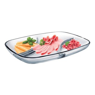 Petisqueira de Vidro Parma Grande com 3 Divisoes - Ruvolo em Oferta na Shopee