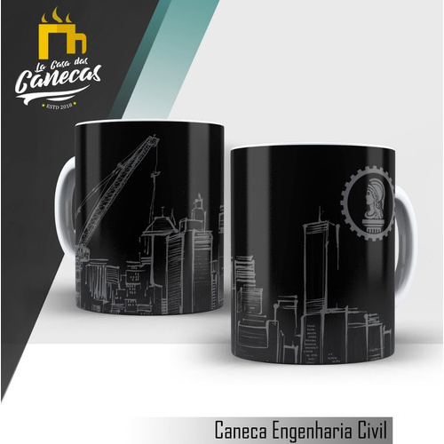 Caneca De Porcelana Personalizada Curso Engenharia Civil