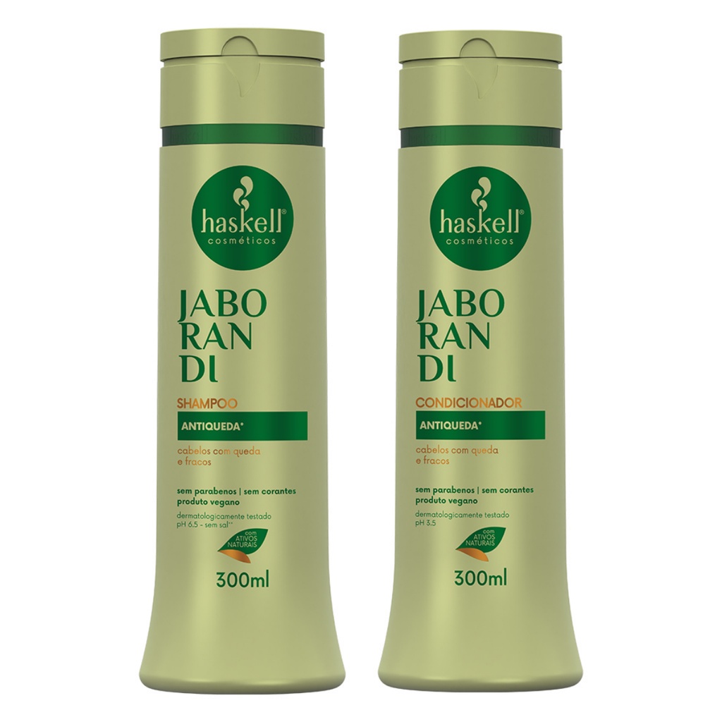 Kit Haskell Jaborandi Antiqueda Shampoo + Condicionador 300ml